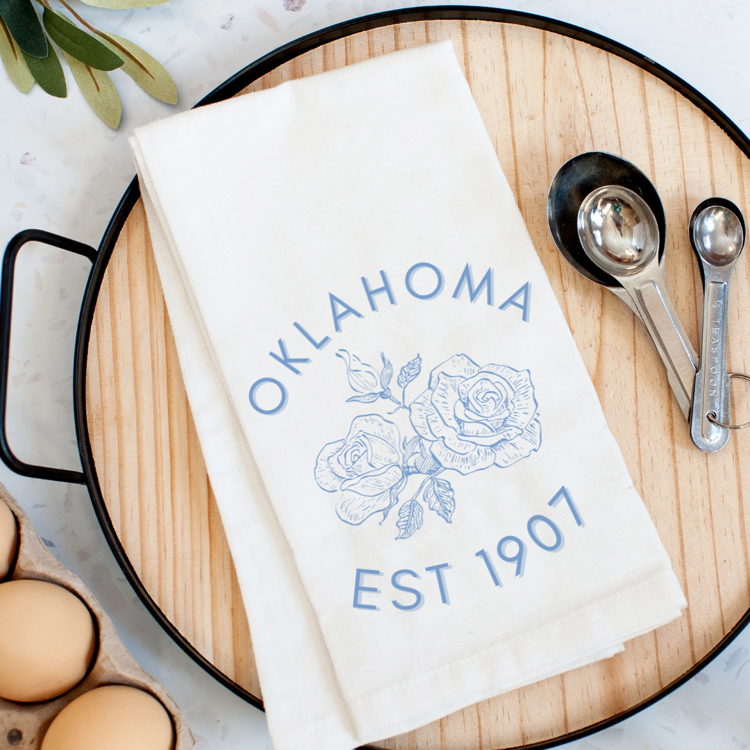 State Flower, Oklahoma Kitchen Towel