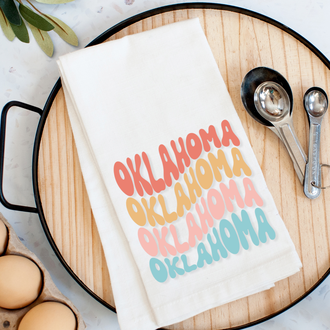 Wavy Oklahoma Kitchen Towel
