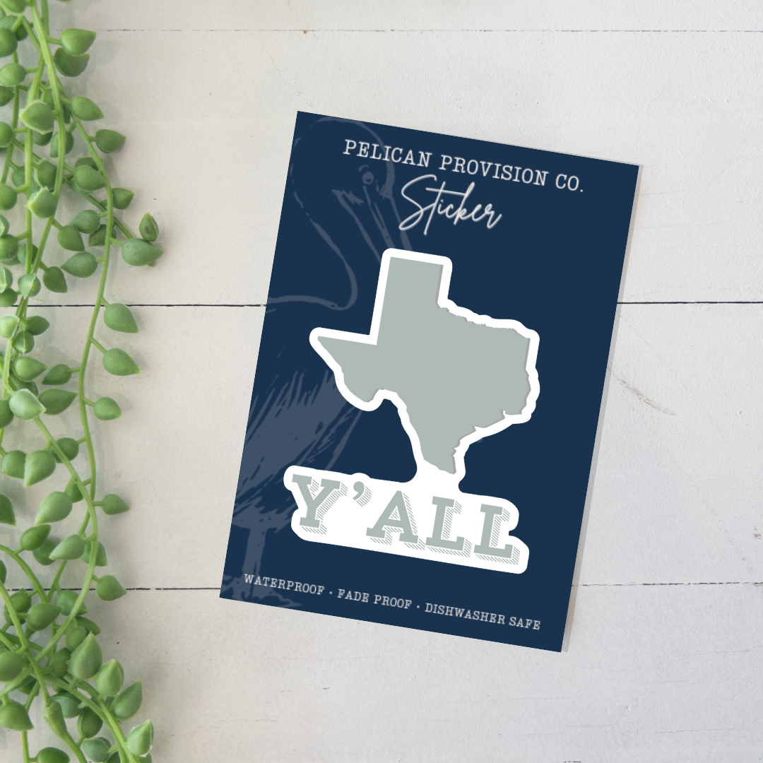 Texas Y'all Sticker