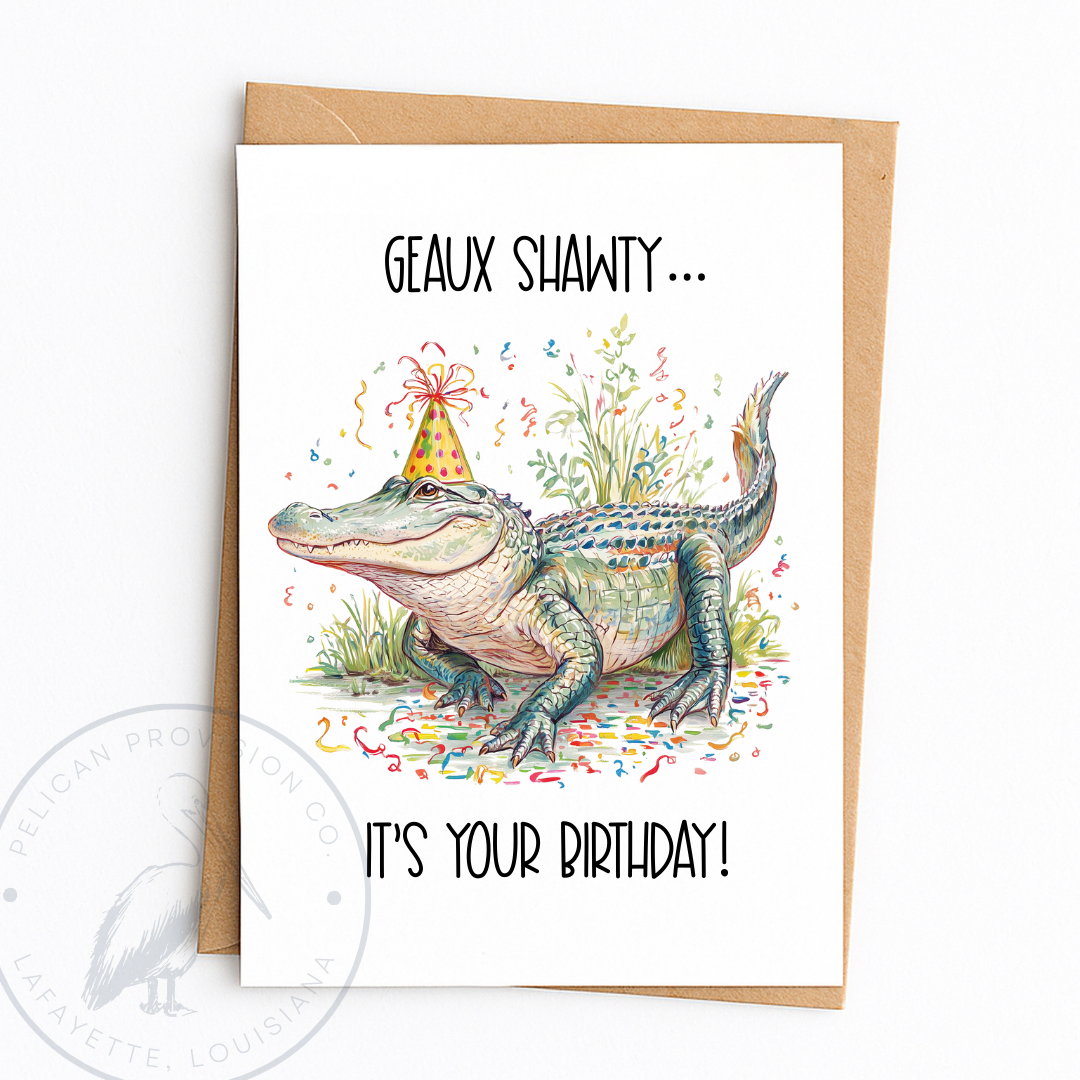 Party Gator Birthday Greeting Card