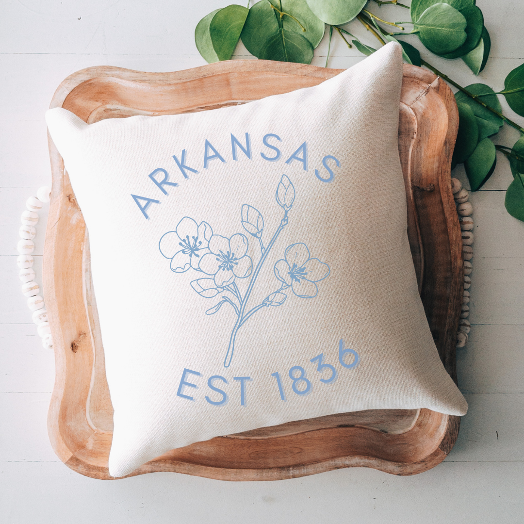 State Flower, Arkansas Pillow