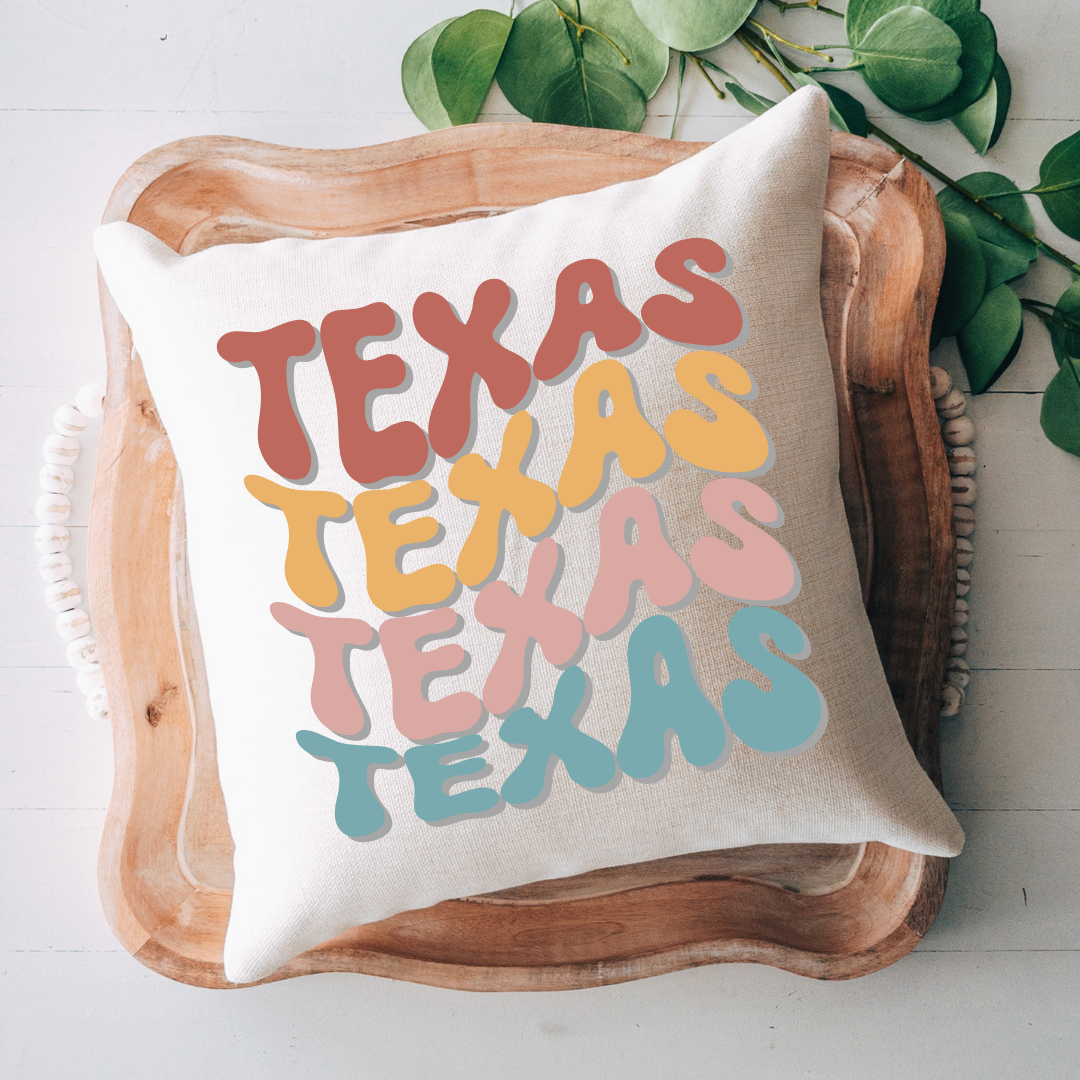 Wavy Texas Pillow