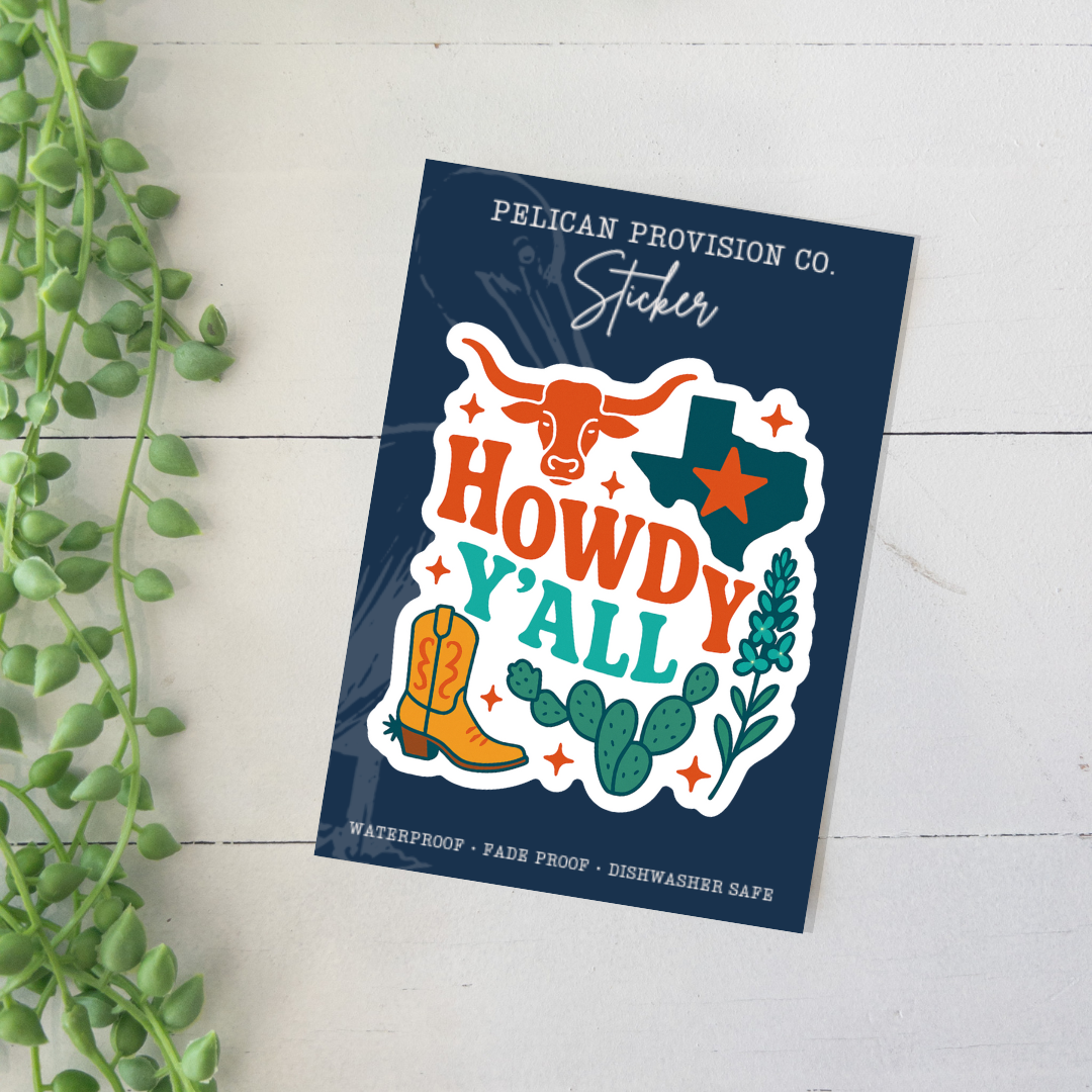 Howdy Y'all Sticker