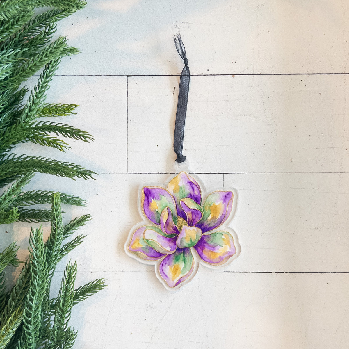 Mardi Gras Magnolia Ornament