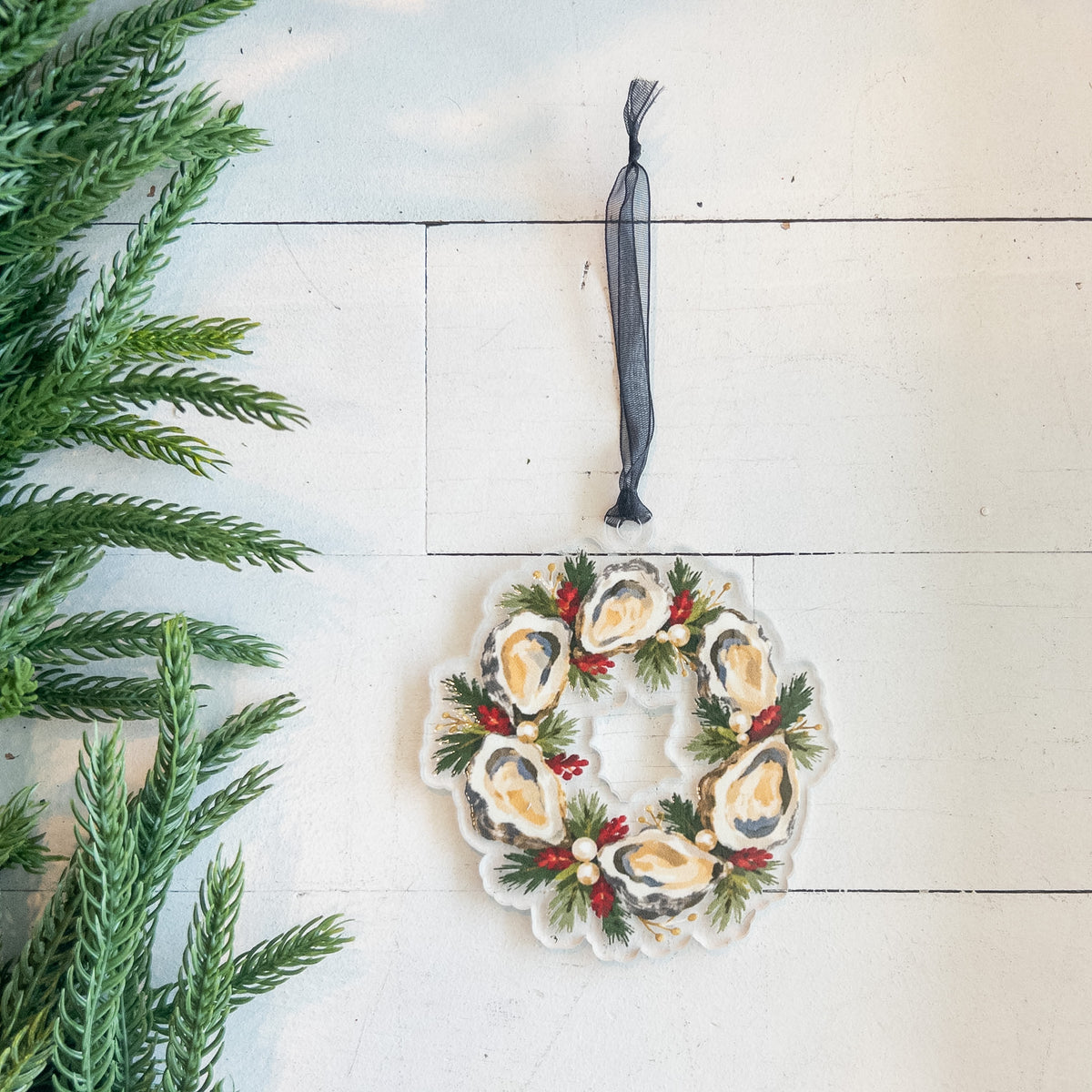 Christmas on the Half Shell Wreath Ornament