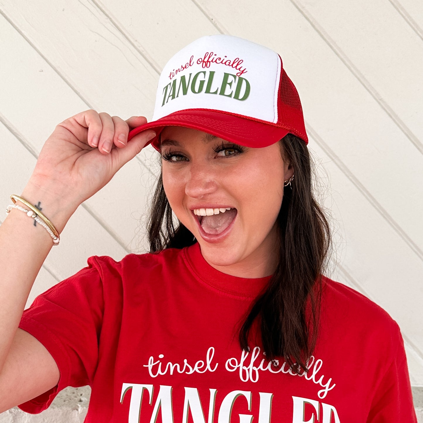 Tinsel Tangled Trucker Hat