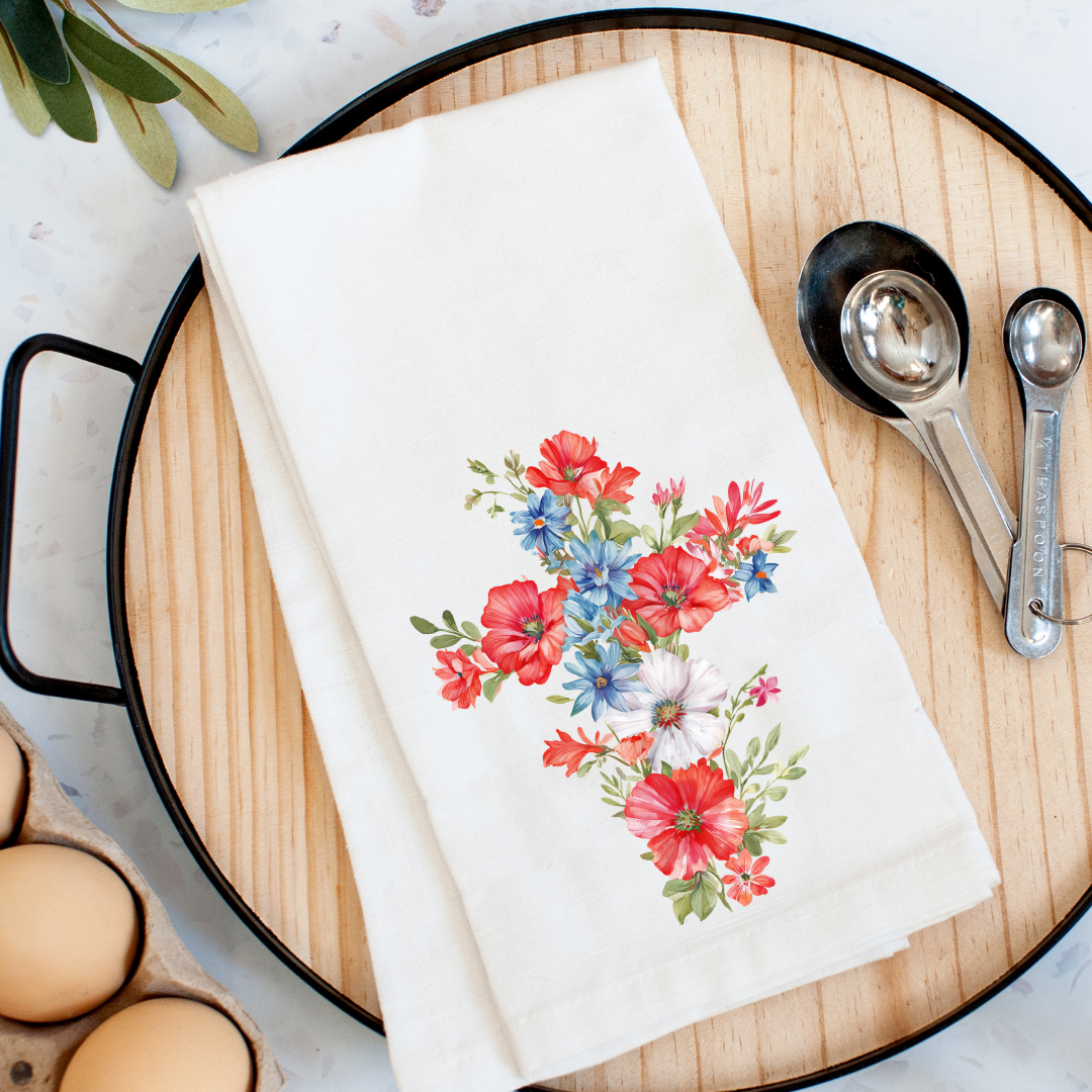 Patriotic Cross Kitchen Towel