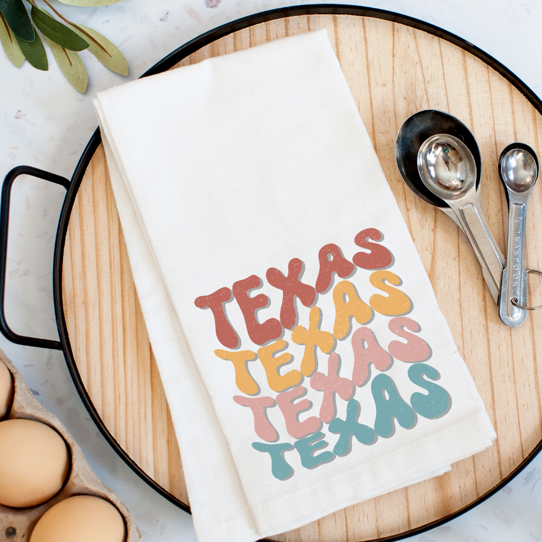 Wavy Texas Kitchen Towel
