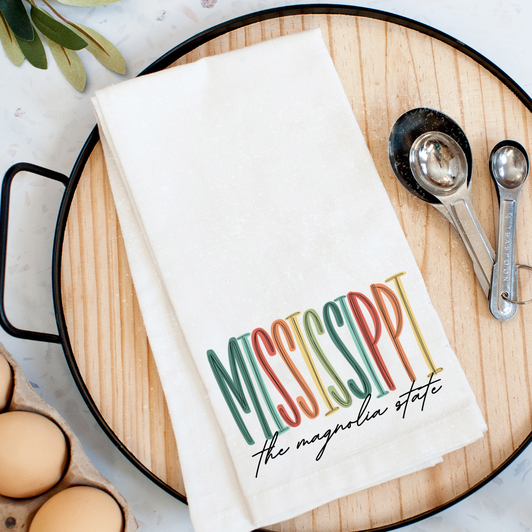 Lively Mississippi Kitchen Towel