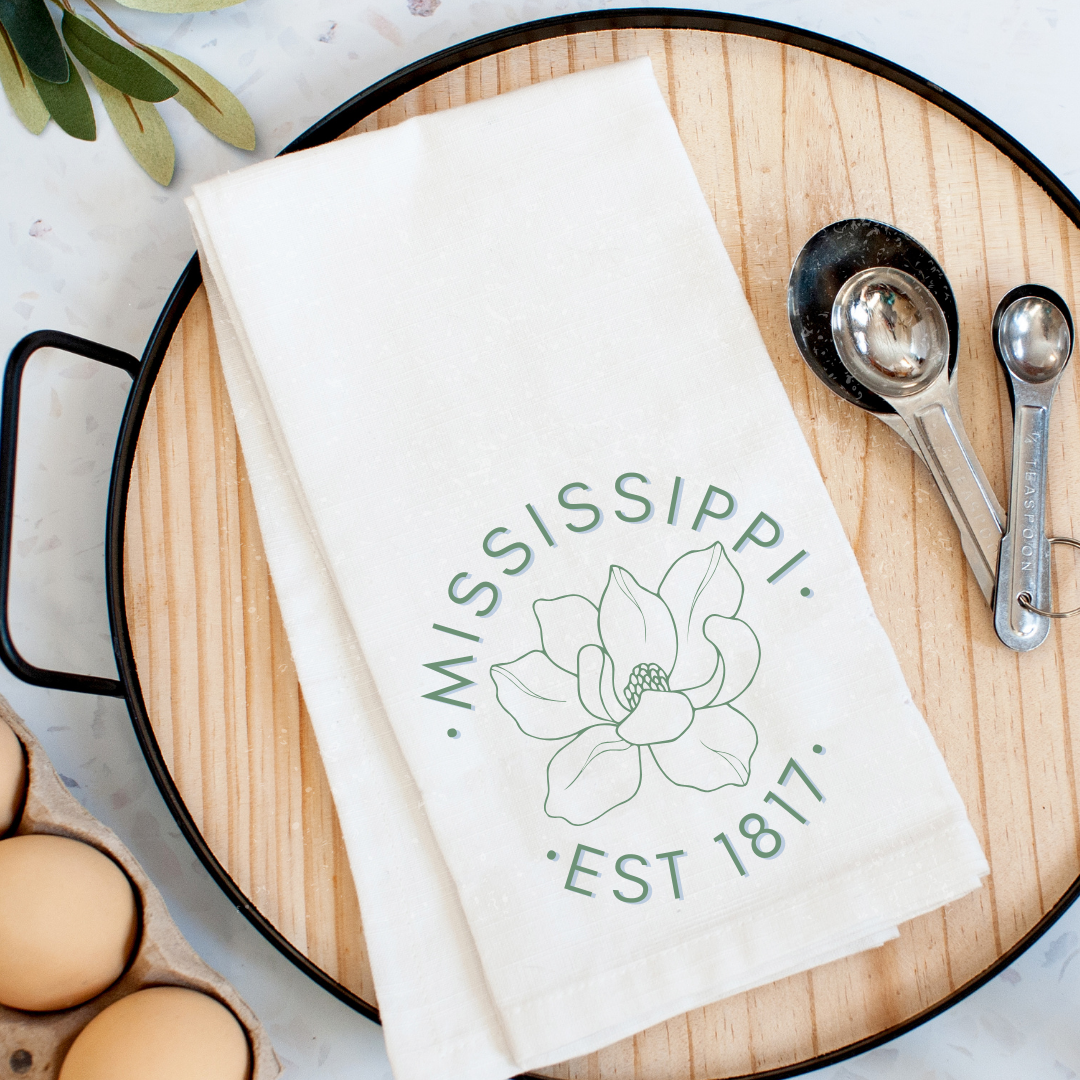 State Flower, Mississippi Kitchen Towel