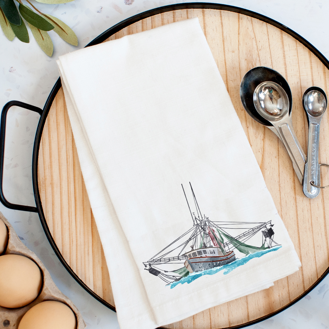 Shrimp Boat Kitchen Towel
