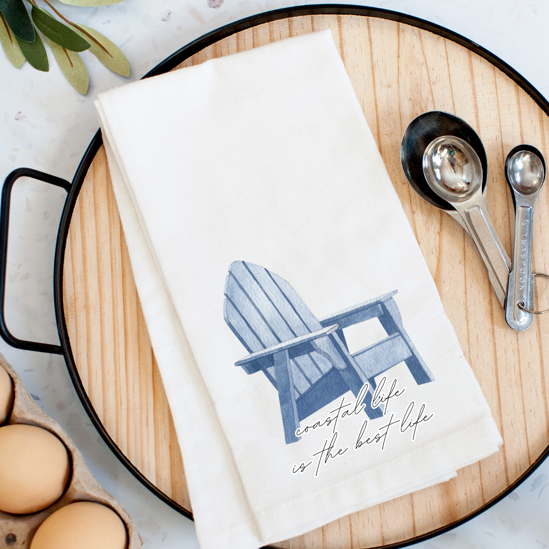 Coastal Life, Chair Kitchen Towel
