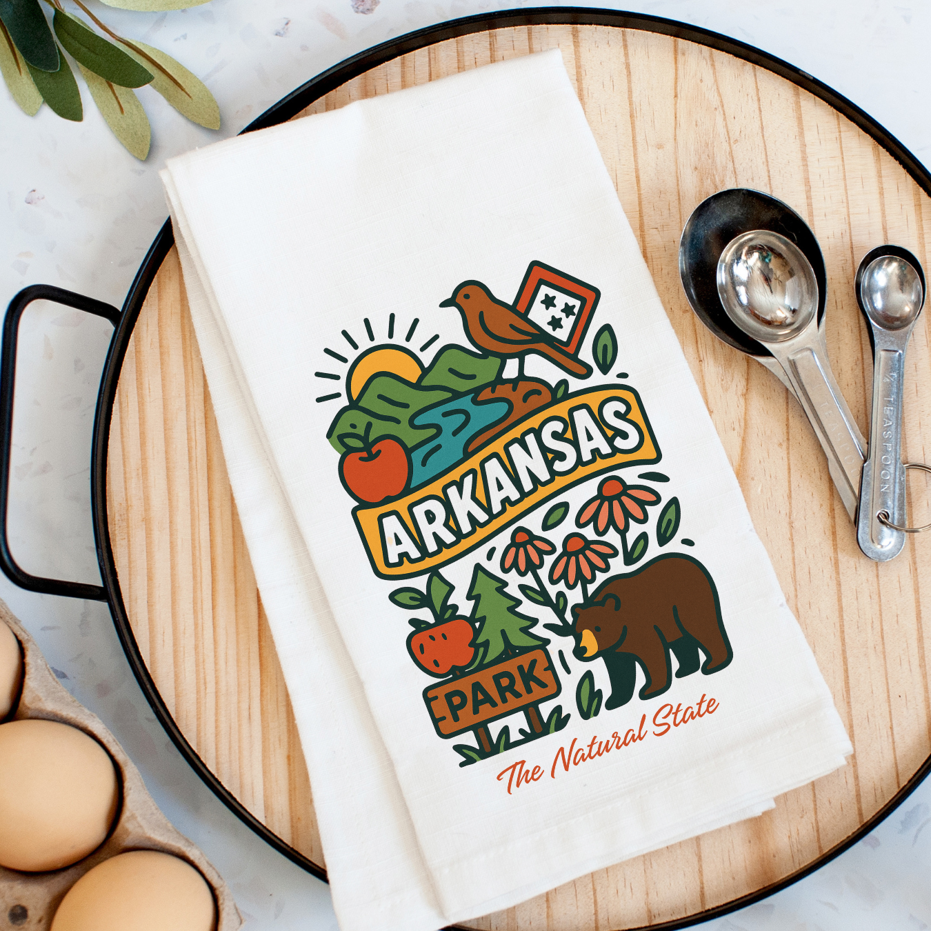 Arkansas Icons Kitchen Towel