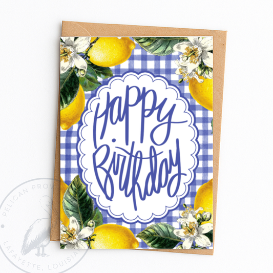 Lemon Birthday Greeting Card