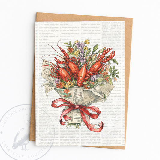 Crawfish Bouquet Greeting Card