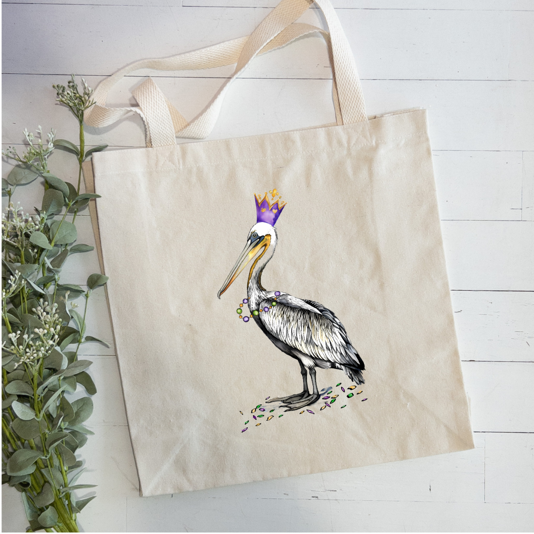 Mardi Gras Pelican Bead Bag