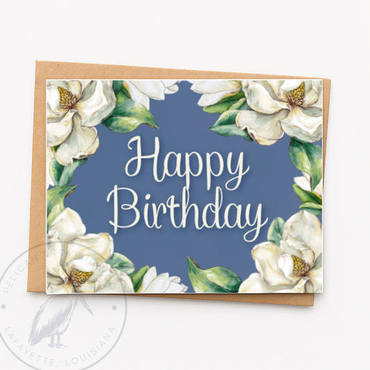 Magnolia Birthday Greeting Card