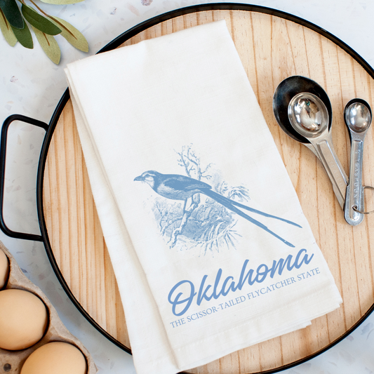 Oklahoma, The Scissor-Tailed Flycatcher State Kitchen Towel