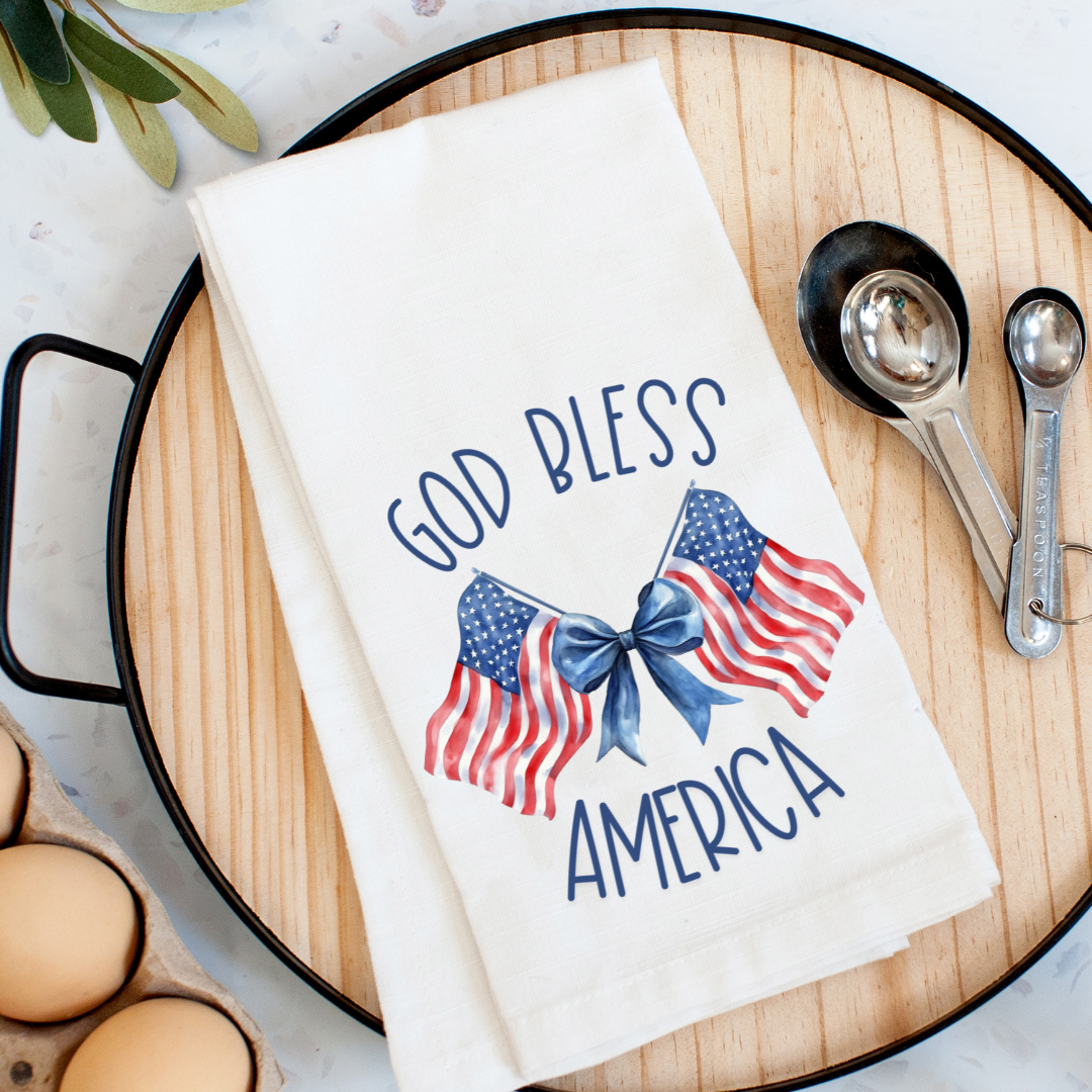 God Bless America Kitchen Towel