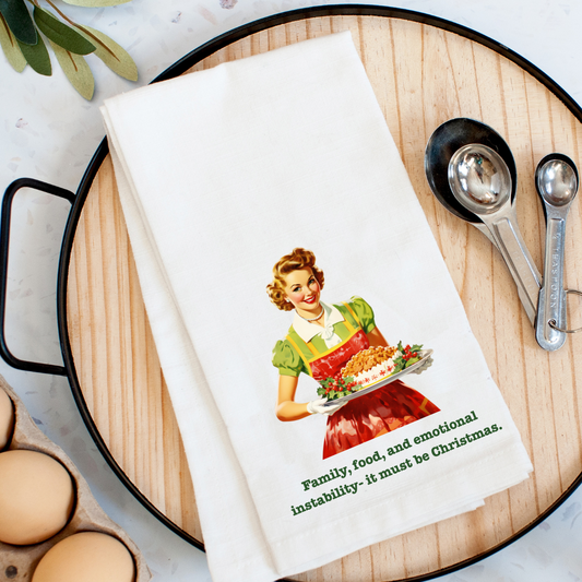Emotional Instability Christmas Kitchen Towel