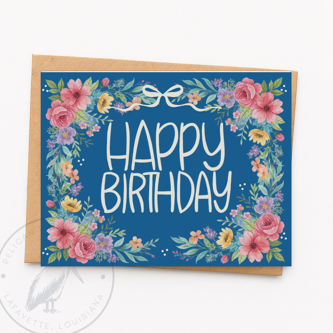 Floral Birthday Greeting Card