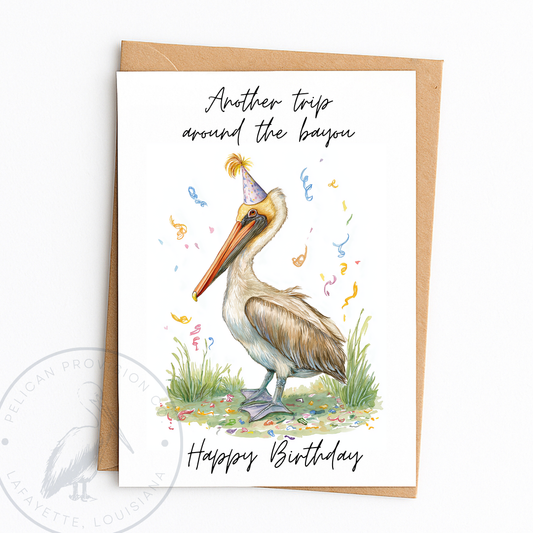 Party Pelican Birthday Greeting Card