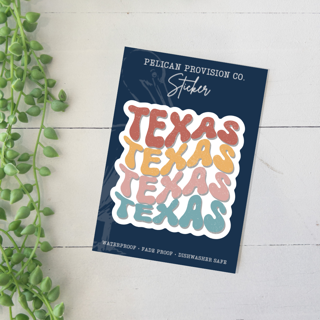 Wavy Texas Sticker