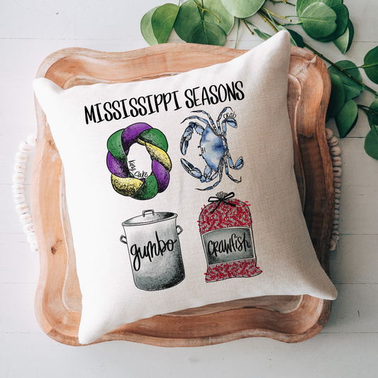 Mississippi Seasons Pillow