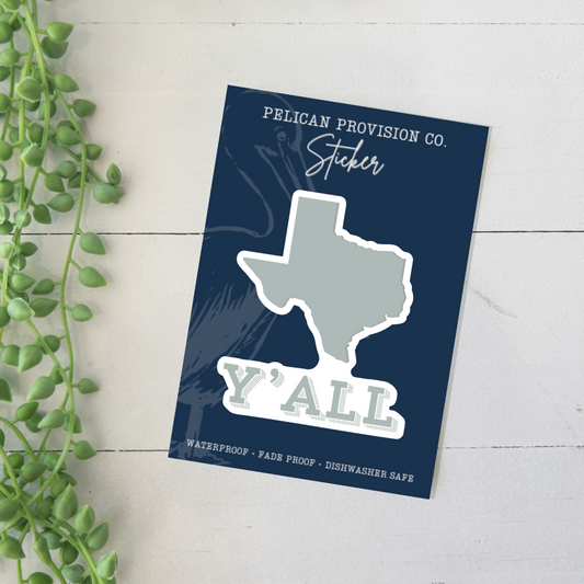 Texas Y'all Sticker