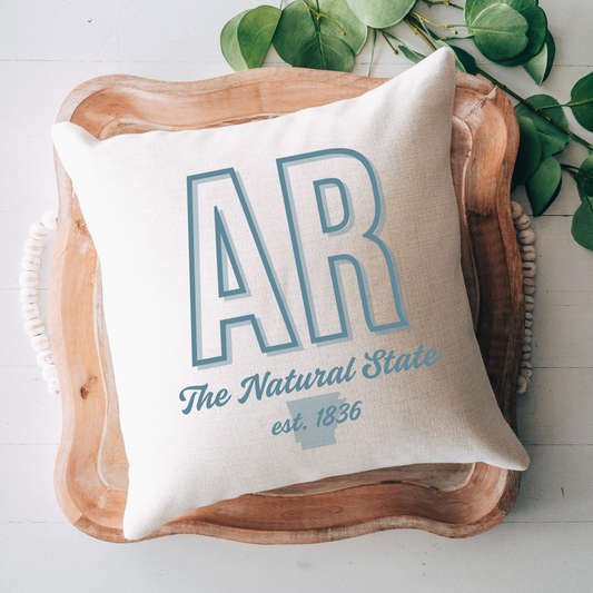 Arkansas, The Natural State Pillow