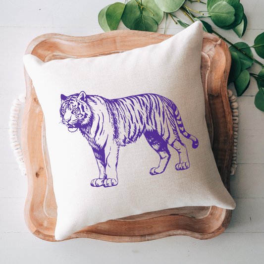 Purple Tiger Pillow