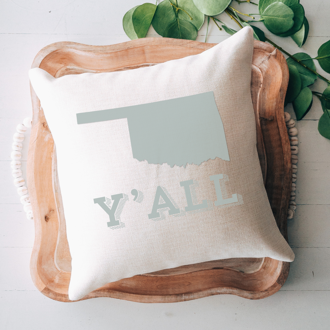 Oklahoma Y'all Pillow