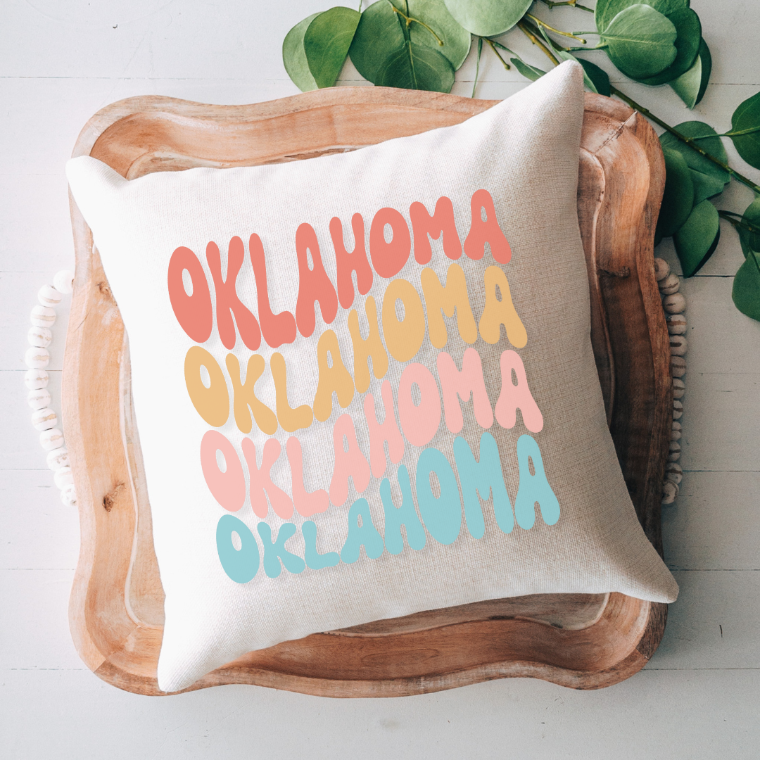 Wavy Oklahoma Pillow