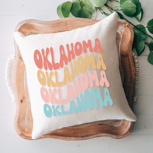 Wavy Oklahoma Pillow