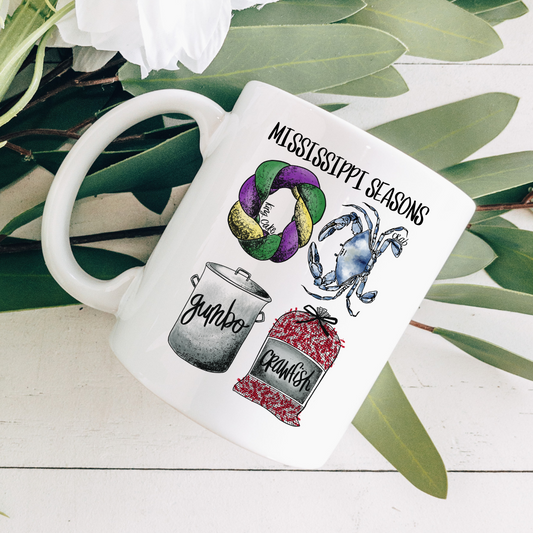 Mississippi Seasons {Crab} Coffee Mug