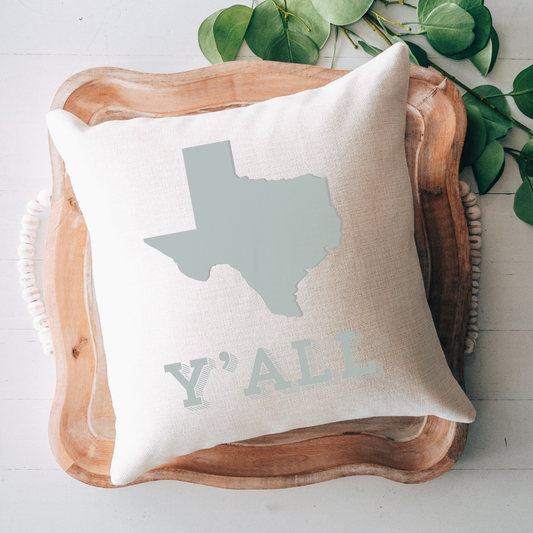 Texas Y'all Pillow