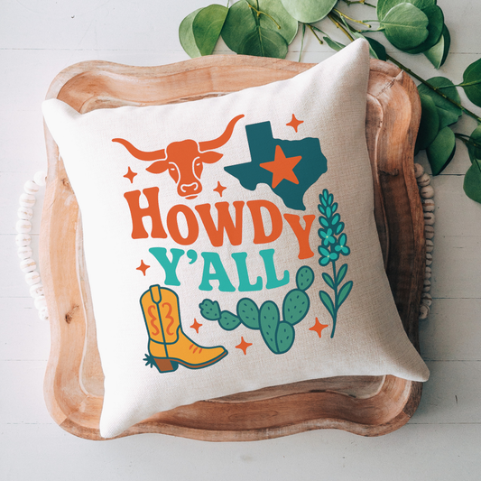Howdy Y'all Pillow
