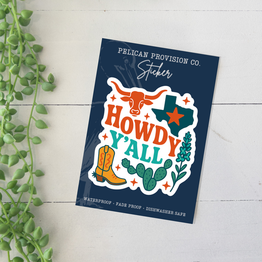 Howdy Y'all Sticker