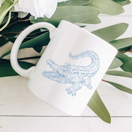 Chinoiserie Alligator Coffee Mug