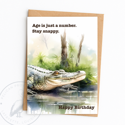 Snappy Gator Birthday Greeting Card