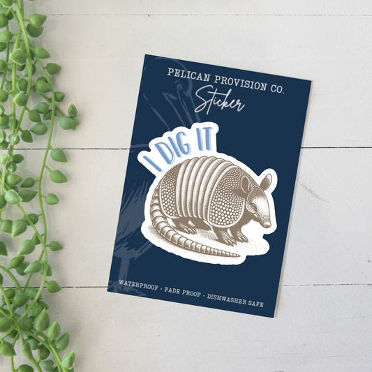 Armadillo, Dig Sticker