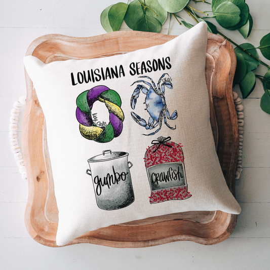 Louisiana Seasons {Crab} Pillow