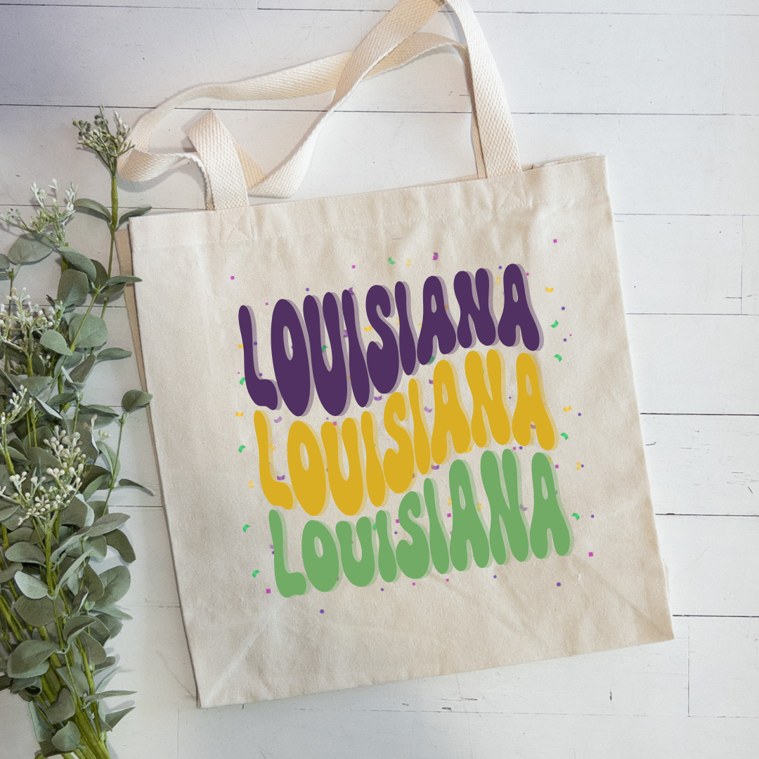 Mardi Gras Wavy Louisiana Bead Bag