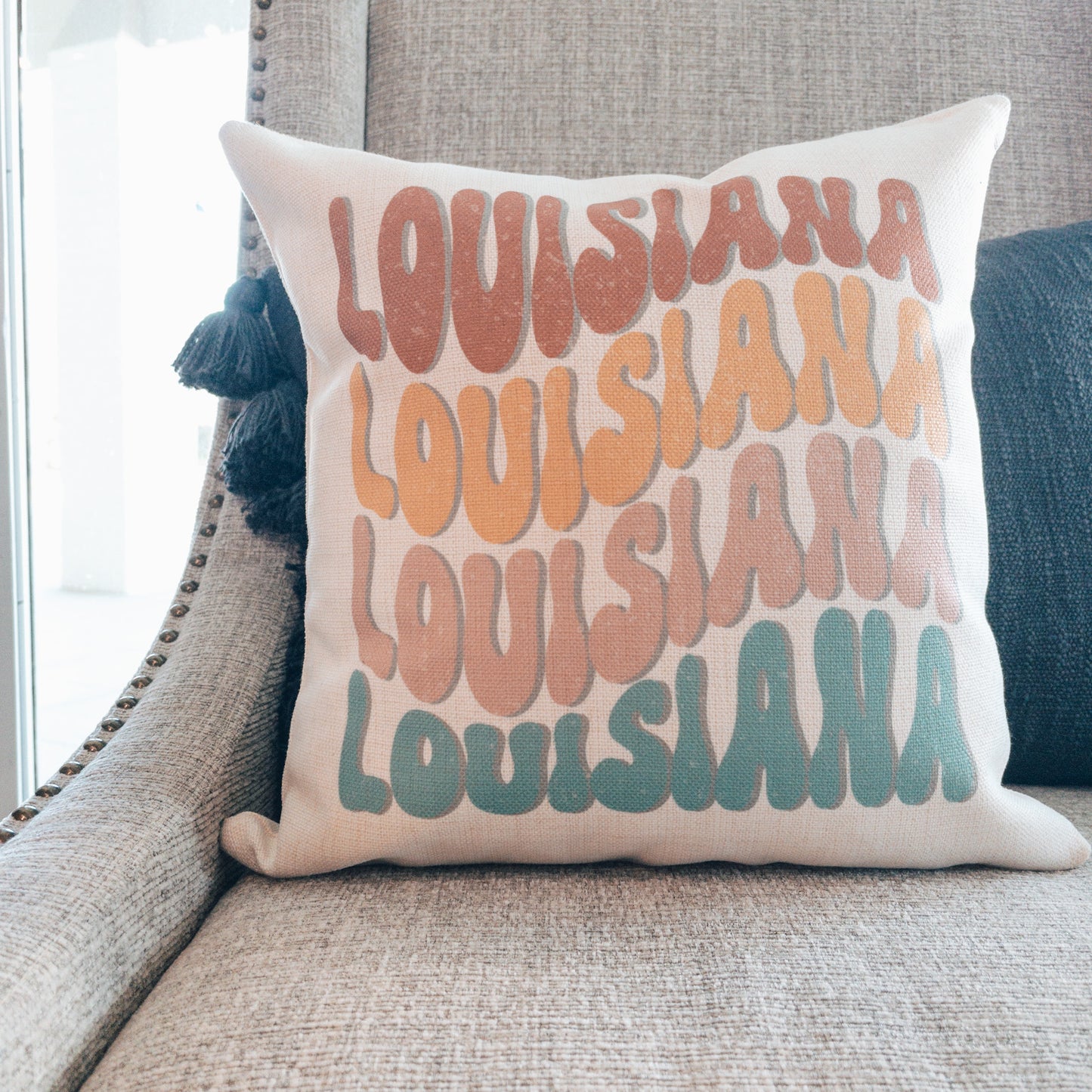 Wavy Louisiana Pillow