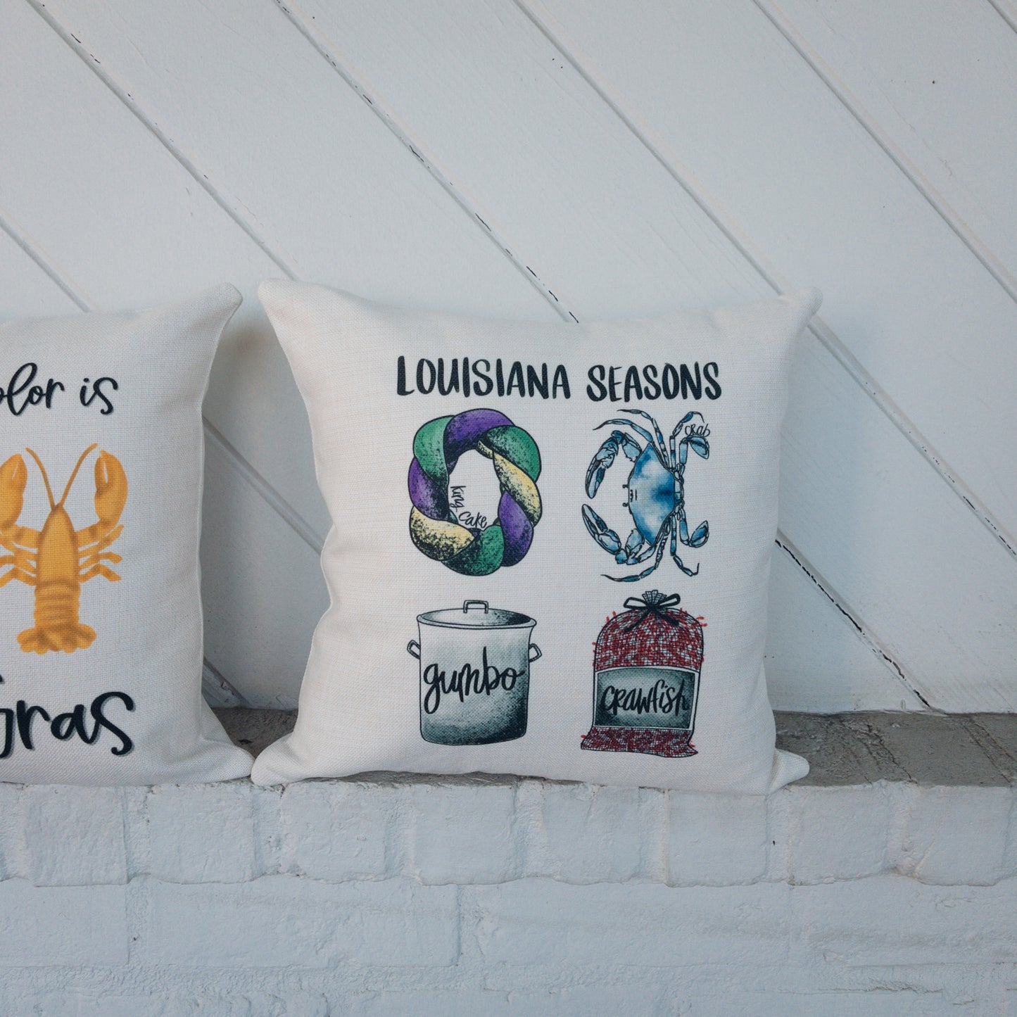 Louisiana Seasons {Crab} Pillow