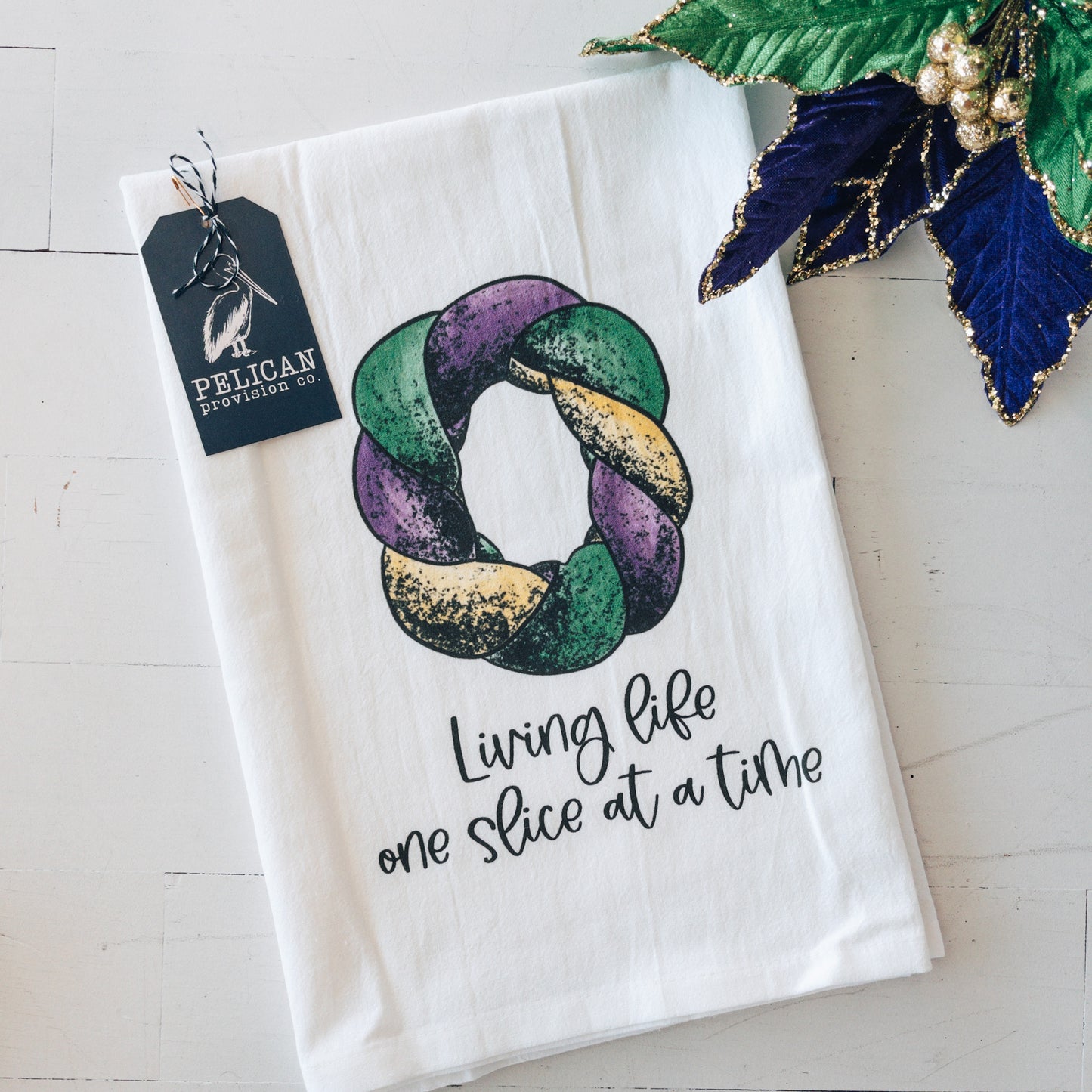 King Cake Slice Kitchen Towel