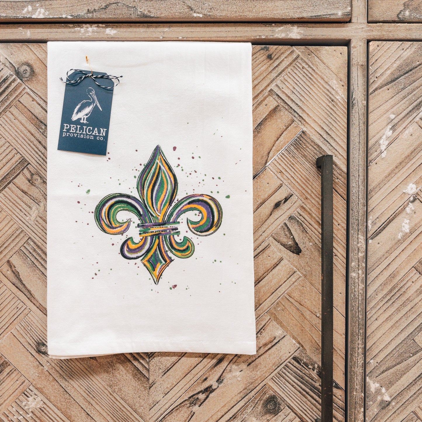 Mardi Gras Fleur de Lis Kitchen Towel