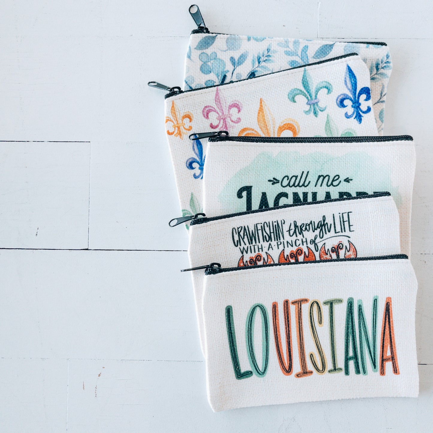 Lively Louisiana Zippered Pouch