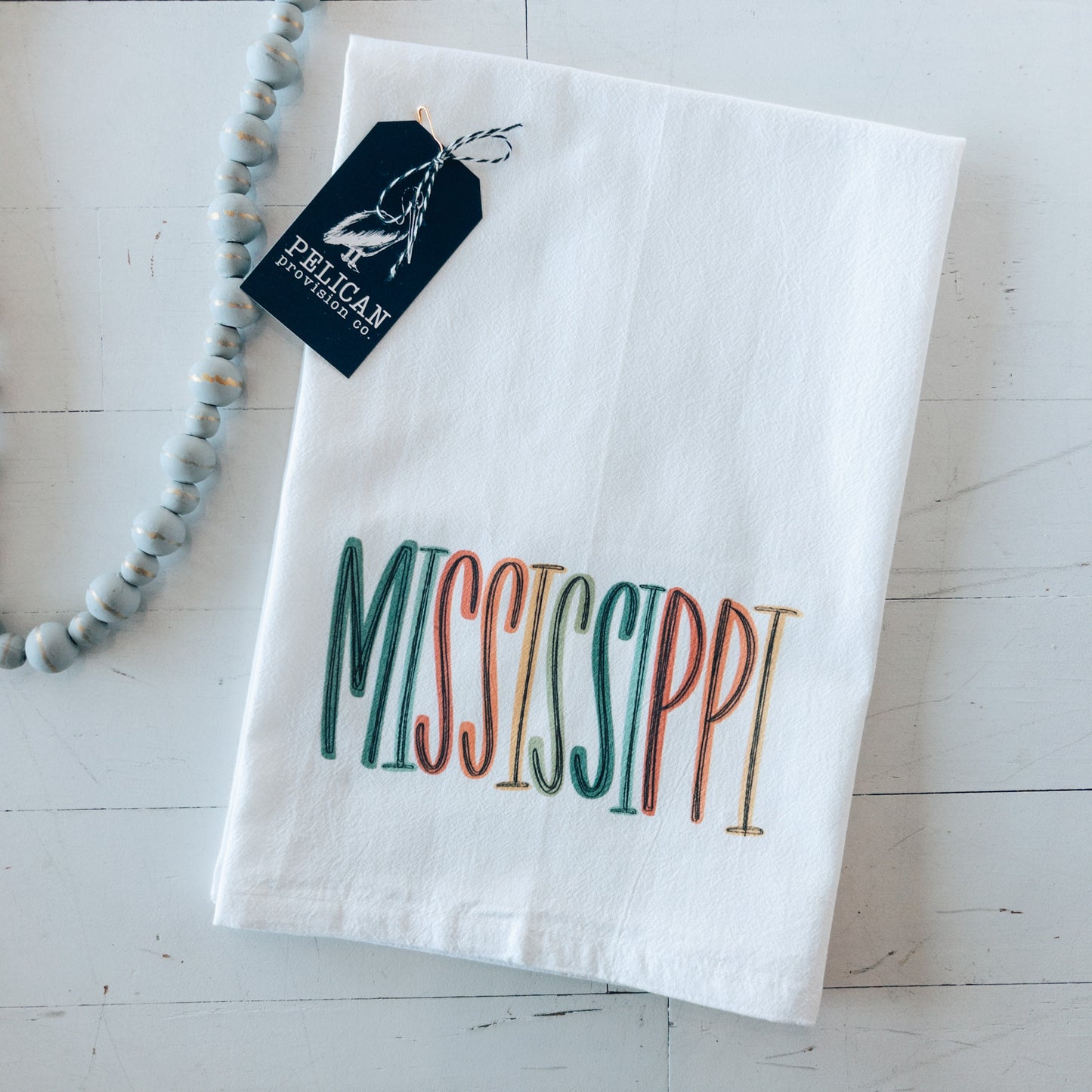 Lively Mississippi Kitchen Towel