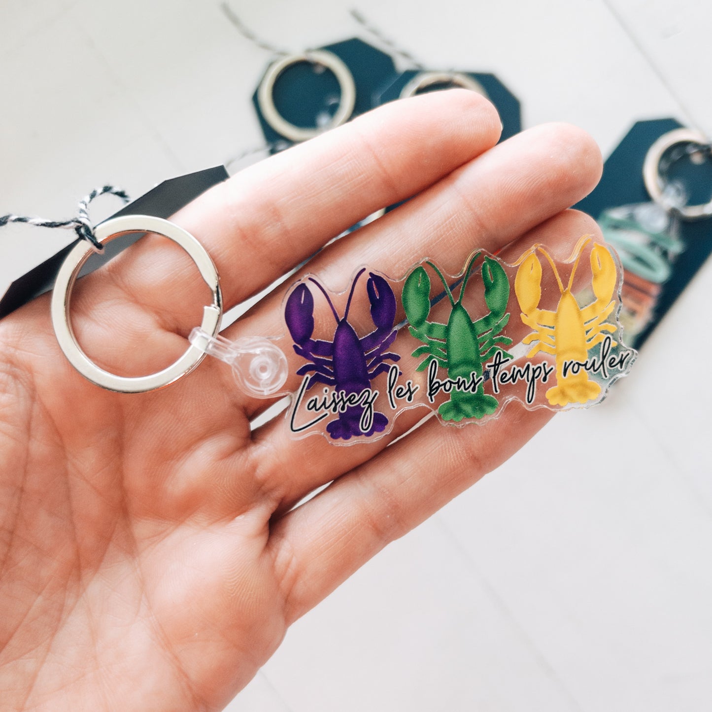 Mardi Gras Laissez Keychain